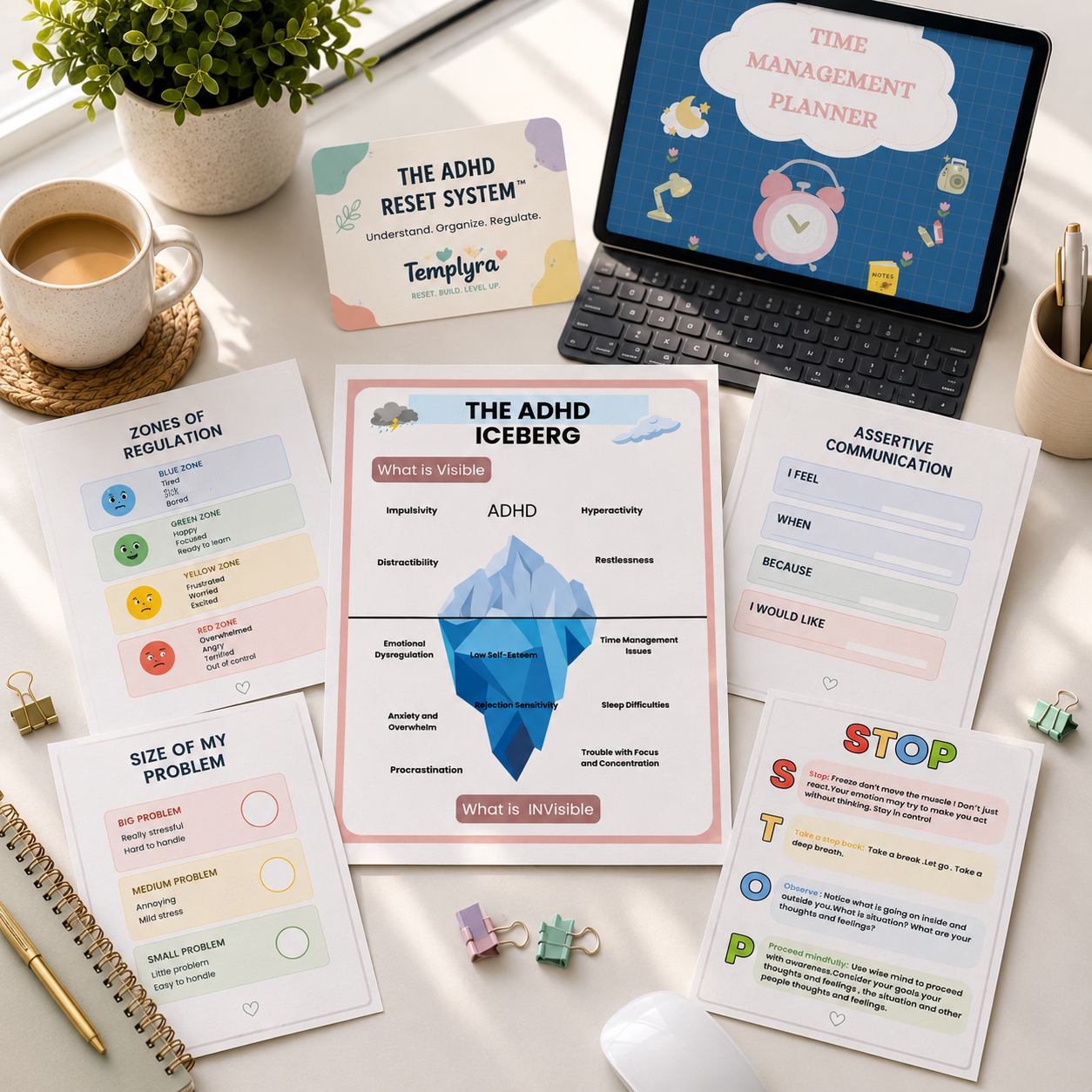 The ADHD Reset System™ — 100+ Page ADHD & Executive Function Toolkit